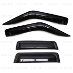 กันสาดฝย คิ้วกันสาด 4 ชิ้น สีดำ สำหรับ Isuzu TF TFR Pick Up (Cab Model Only) ปี 1989-1997